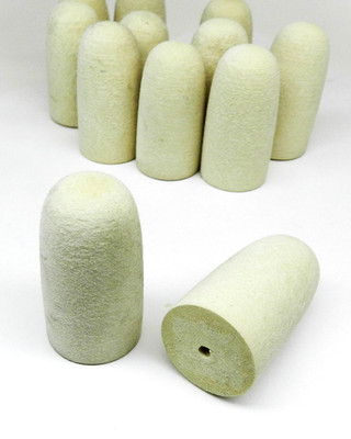 Felt Bob Cone Shape Round Cone 1  x 2  100% Wool with Pin Hole - 2 Pieces