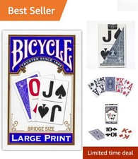 Image of Classic Large Print Playing Cards - Easy-to-Read for Seniors - Red & Blue Deck