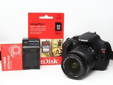 Canon EOS Rebel T5 18MP DSLR Camera w/ 18-55mm Lens, 32GB Card, NEW Battery