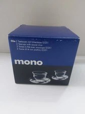 NIB Mono 2 Teacup Set With Saucers
