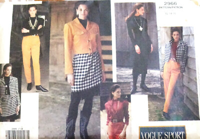 Vogue 2966 pattern sizes 12-14-16 jacket dress top skirt pants Western style
