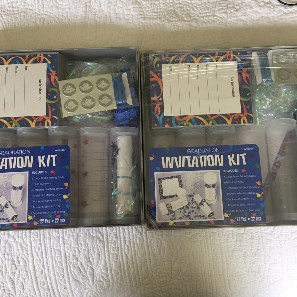 Set of (2) NEW* Graduation Mailing Tube Invitation Kits - Image 2 of 4