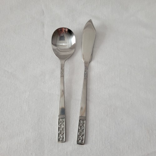 Custom Craft Stainless CUS3 Fleur de Lis Flatware Set SERVICE FOR 8 Taiwan 42 pc - Picture 11 of 21