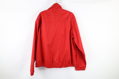 Vintage 90s Polo Sport Ralph Lauren Mens Medium Spell Out Windbreaker Jacket Red - Picture 15 of 19