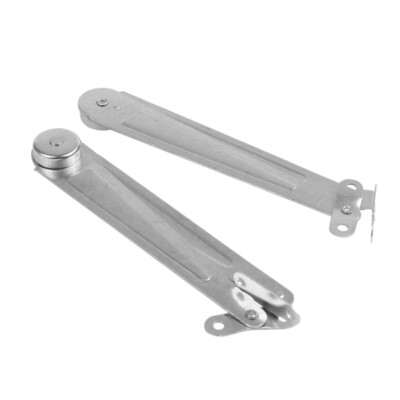 Furniture Cupboard Door Metal Lid Support Hinge Stay Silver Tone 205mm Length