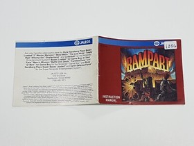 Rampart Authentic Original NES Nintendo Manual Only *sticker