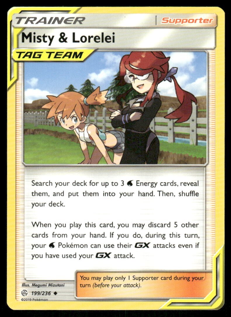 Misty & Lorelei 199/236 Cosmic Eclipse Pokemon TCG trading card