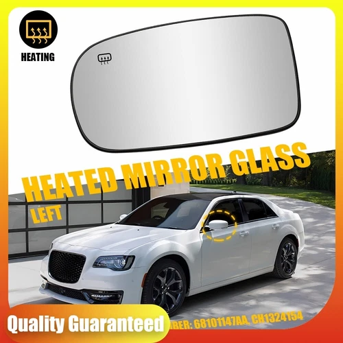 Driver Left Side Mirror Glass W/ Electric Heated For 2011-2021 Dodge Charger