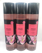 BATH AND BODY WORKS PINK LILY  BAMBOO BODY MIST 8 FL OZ SET OF 3 