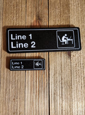 Magnetic Office Sign Customizable Text and Logo