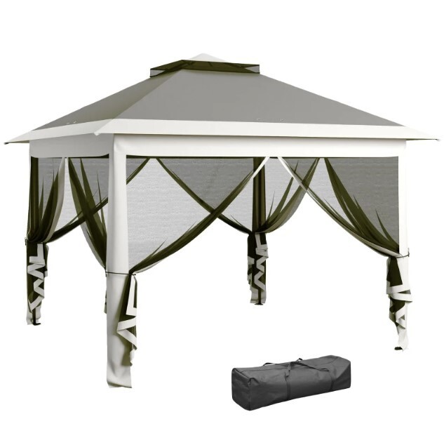 Gazebos On Clearance Outsunny 11' X 11' Pop Up Canopy Outdoor