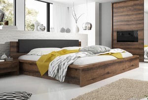 Bett 160x200cm Monastery Eiche Schwarz Schlafzimmer Modern Holzbett 23622 Ebay