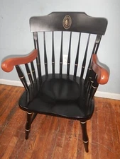 Vintage Sanford School Ebonized College Armchair Standard Chair Gardner MA