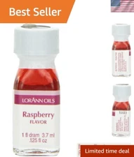 Versatile Raspberry Flavor by LorAnn - Super Strength, 1 Dram Bottles, 12 Pack
