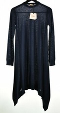 (nude) NWT Knitted Long Sleeve Sweater Dress Size 38 XS in Solid Navy Blue