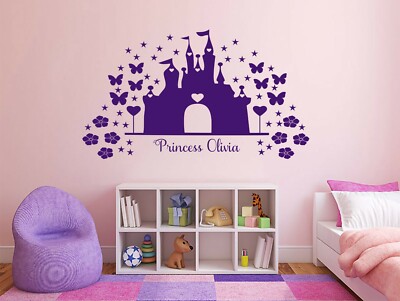 PERSONALISIERTER Wandaufkleber ''''Prinzessin'''' maßgeschneidert Kinder Aufkleber Dekor Transfer