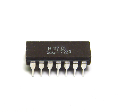 SGS H117 D1 / H 117 D1, Historisches Multivibrator IC, CERDIP 14 von 1972, NOS