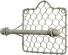 Colonial Tin Works Rustic Chicken Wire Toilet Paper Holder
