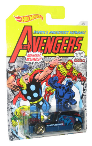 Marvel Comics Hot Wheels Avengers Black Panther Qombee Die-Cast Toy Car #3 - Afbeelding 1 van 1
