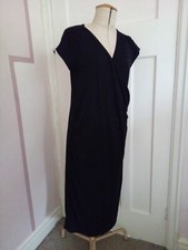 Blooming Marvellous Size 12 Maternity & Nursing Midi Black Dress LBD Ocassion