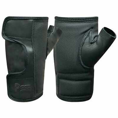 Rollstuhl Echtleder fingerlose Handschuhe voll offen verstellbar Handfläche geschützt