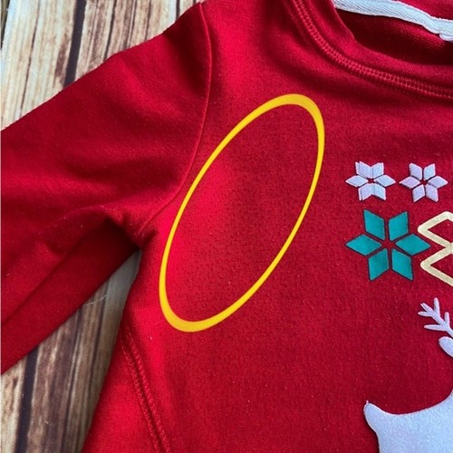 Cat & Jack Toddler Girl’s Long Sleeve Red Holiday Top Reindeer Size XS (4/5) - Picture 8 of 8