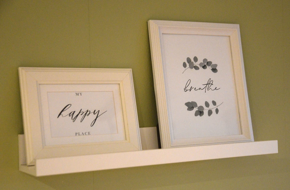 Foto- und Bildkonsole im 2er Set, weiß, Regal, Wandregal, Gewürzregal, Flurregal - Bild 2 von 3