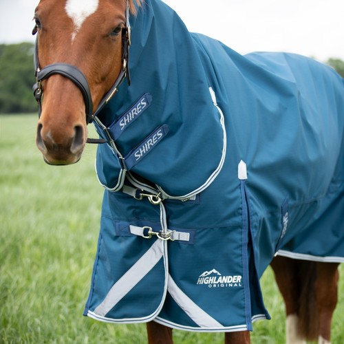 50g COMBO TURNOUT HORSE RUG Shires Highlander Lite Weight Waterproof Full Neck - Picture 8 of 21