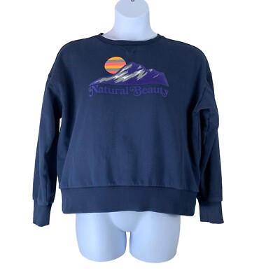 Merrell Size XL Crewneck Sweatshirt Natural Beauty Nature Graphics Velvet  Accent