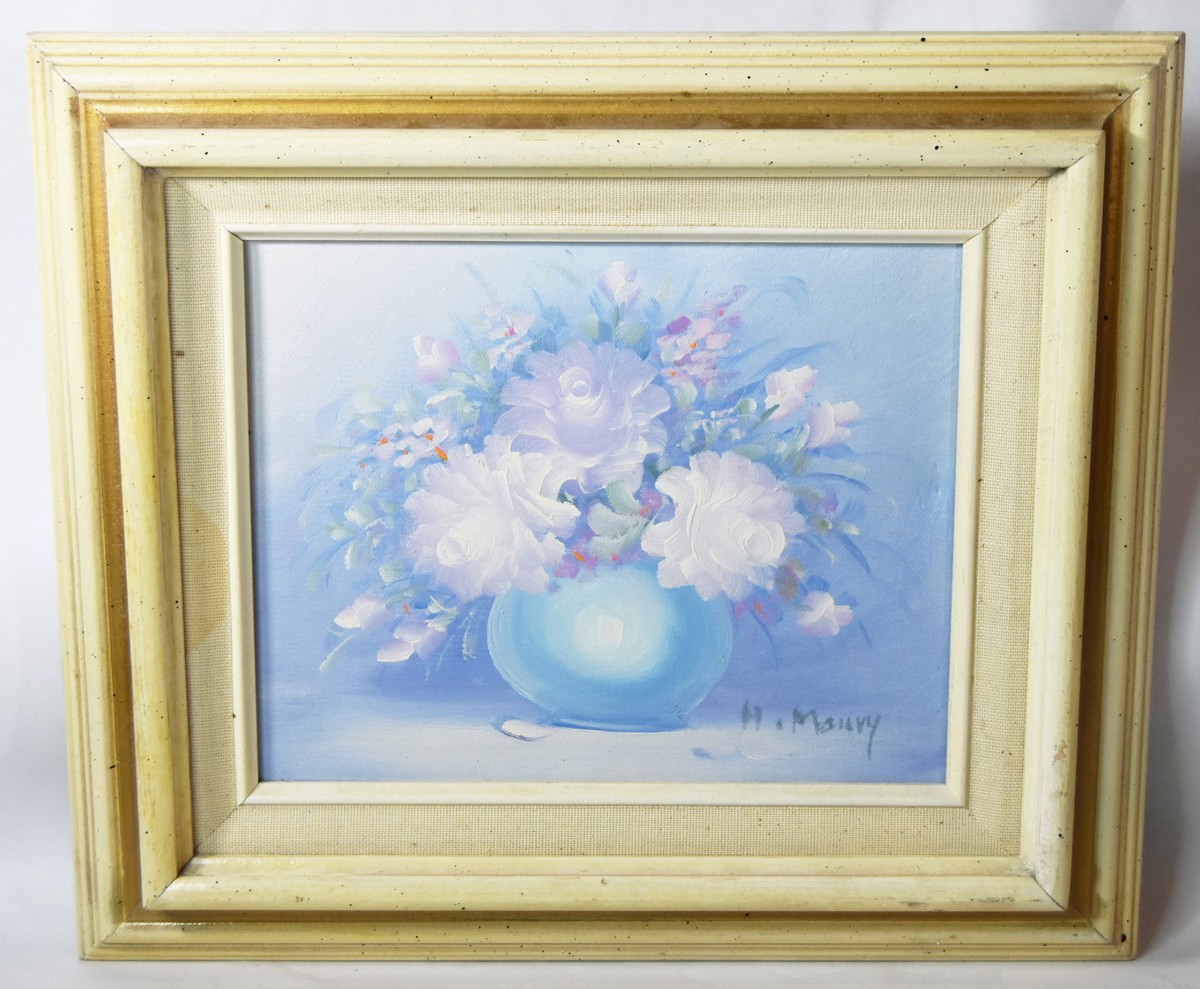 【F4号】good blue(spelling) 油絵 oil painting F4号】good blue(spelling) 油絵 oil painting