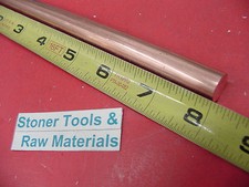 1/2" C110 COPPER ROUND ROD 8" long H04 Solid .50" OD CU New Lathe Bar Stock