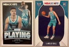 2020-21 Panini NBA Hoops “NOW PLAYING” (#SS-31), Base (#223) LaMelo Ball Lot (2)