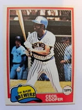 1981 TOPPS CECIL COOPER #555 NM