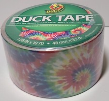 Rainbow Tie Dye duct tape roll Duck Brand NIP 1.88" x 10 yd DISCONTINUED