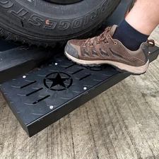 Heavy Duty Trailer Tow Hitch Step Bar(Large Step Surface) - 2'' Rear Hitch Steps