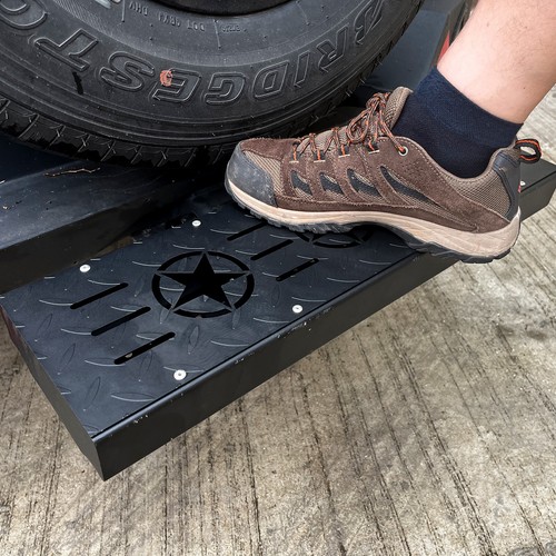 Heavy Duty Trailer Hitch Bumper Step(Large Step Surface) - 2'' Rear Hitch Step