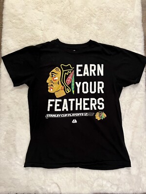 NHL Chicago Blackhawks  Earn Your Feathers  Stanley Cup Playoffs Shirt 2013
