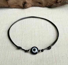 Choose Color Evil Eye Bead Water Resistant Adjustable Cord Anklet or Bracelet