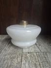 Vtg Antique  White Milk Glass  Hanging Bracket Oil Lamp  Font 5"