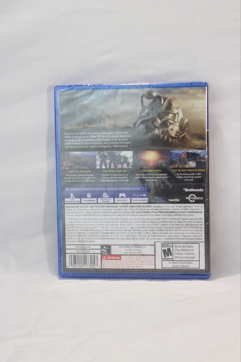 Fallout 76 PS4 Video Game Playstation 4 Brand New Sealed | eBay