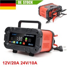 Auto Batterie Ladegerät 20A KFZ AGM Starthilfe 12V/24V Autobatterie Ladegerät