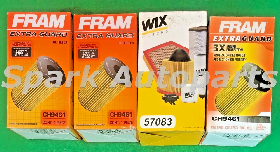 Lot of 4 Engine Oil Filter FRAM CH9461 WIX 57083 For VOLKSWAGEN, 045 115 466 - Image 3 of 3