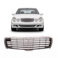 K&uuml;hlergrill Schwarz gl&auml;nzend Chrom passend f&uuml;r Mercedes-Benz E-Klasse W211 2002-