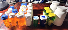 Lot 22 Assorted Empty Medicine Pill Plastic Bottles Containers Great for Crafts