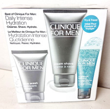 Clinique For Men Face Wash Cream Shave  Maximum Hydrator Travel Set SEALED