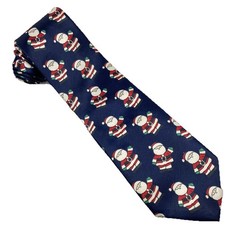 Surrey Santa Claus Christmas Holiday polyester necktie St Nick USA Made Fast Shi