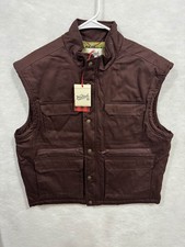 Vintage Woolrich Fisherman Vest Brown Men's Size M New w/ Tags