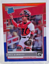 2020 Donruss Optic Rated Rookies Red White &amp; Blue Prizm Tres Barrera #74
