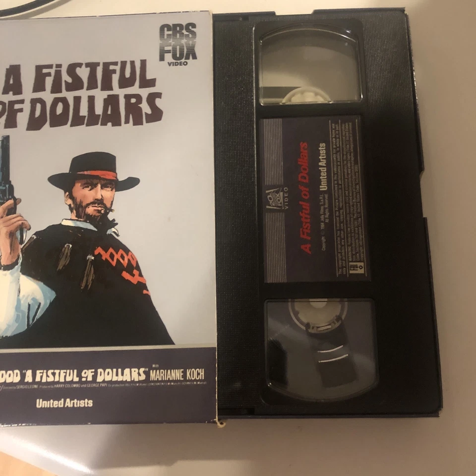 A fistful of dollars  VHS Original Warner Drawer Release Tray  Big Box Cult 70s Foto 4 de 4