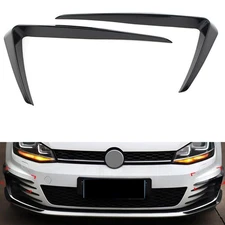 Front Bumper Fog Light Lamp Cover Trim For VW Golf 7 2013-2016 Glossy Black
